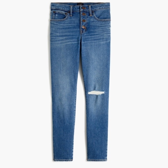 J. Crew Factory 10” High Rise Skinny Jeans in All Day Stretch - Picture 1 of 10